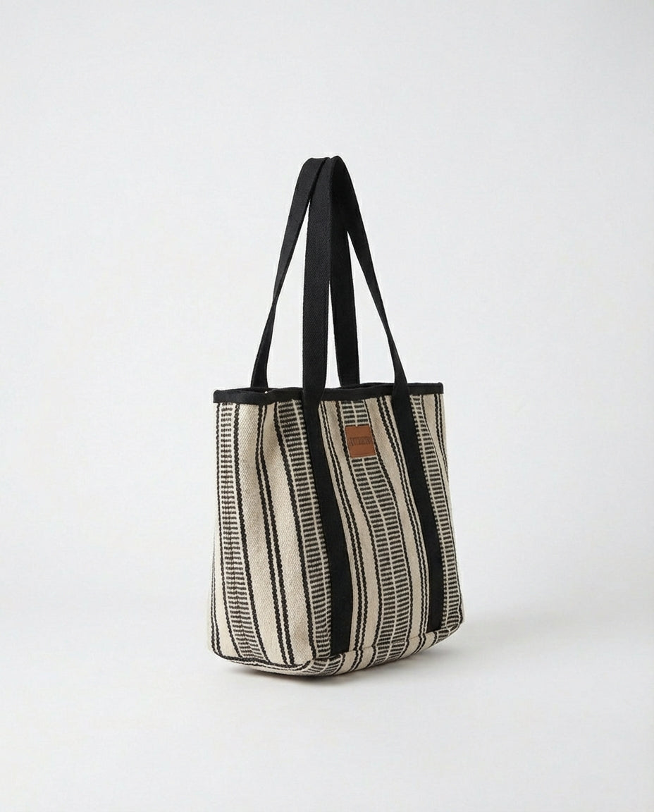 bolsa tela rayas