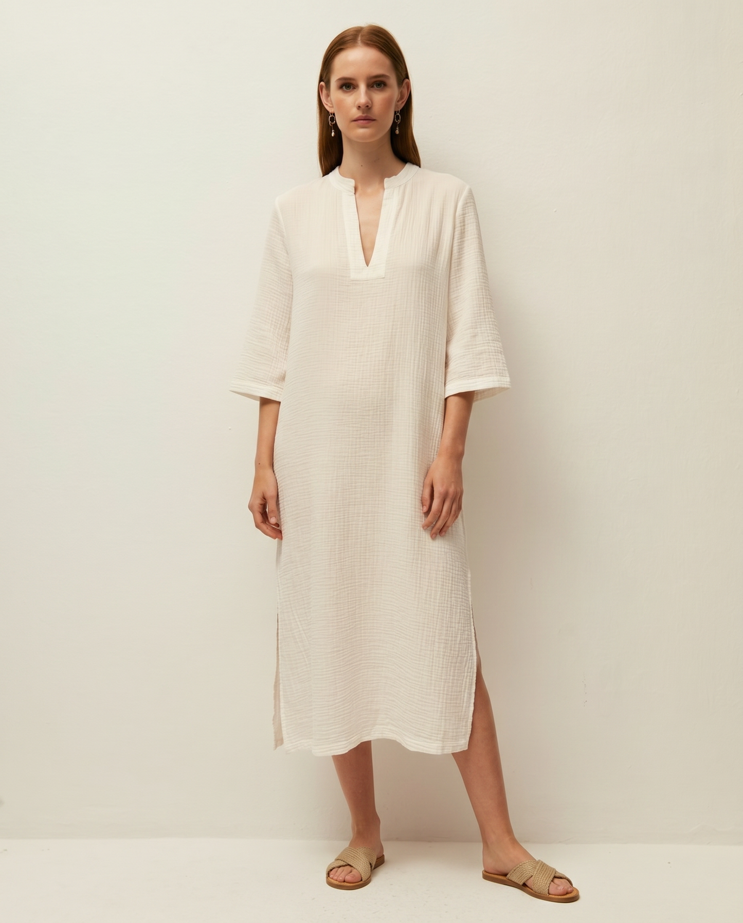 Robe midi caftan.