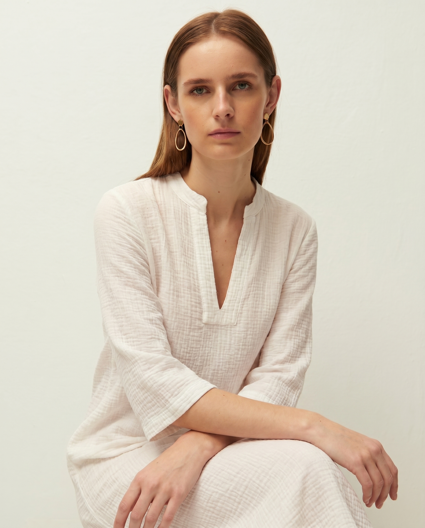 Robe midi caftan.