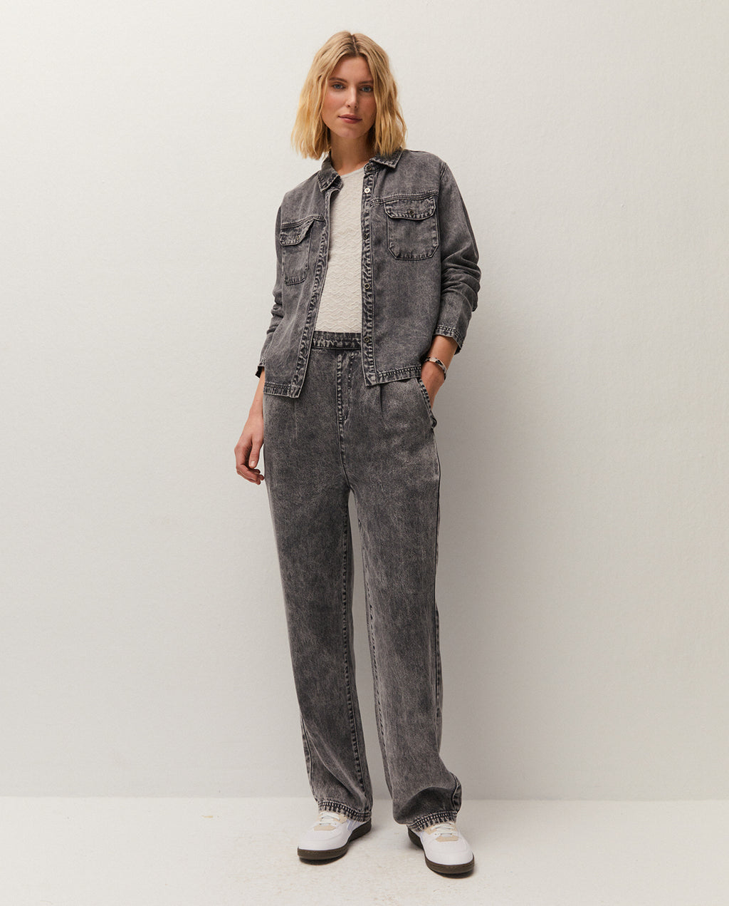 Camisa tencel efecto corrosivo