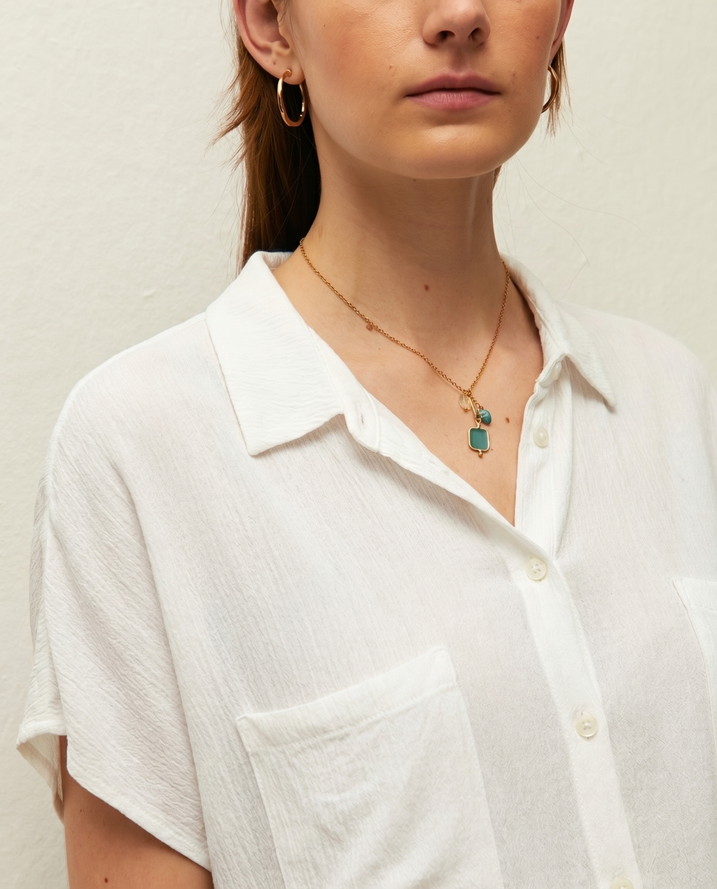Camisa bambula bolsillos