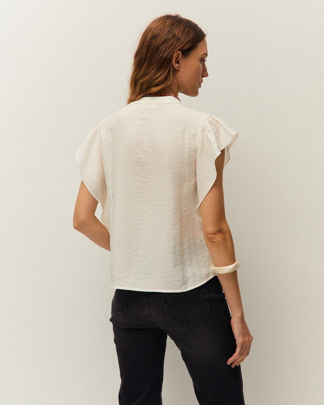 Camisa volantes lino