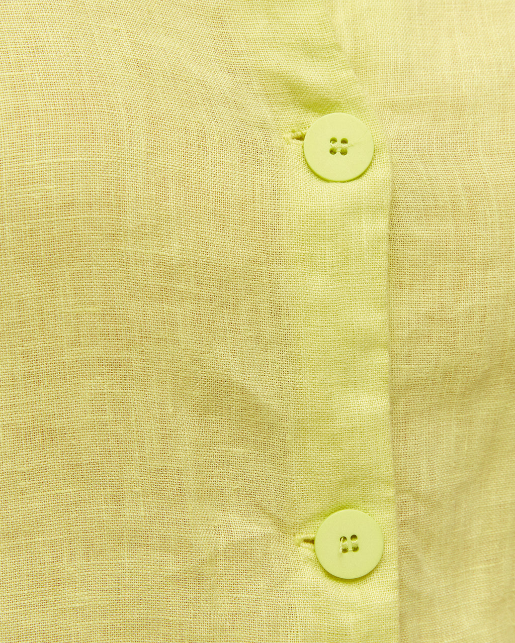 Chaleco lino cuello camisero