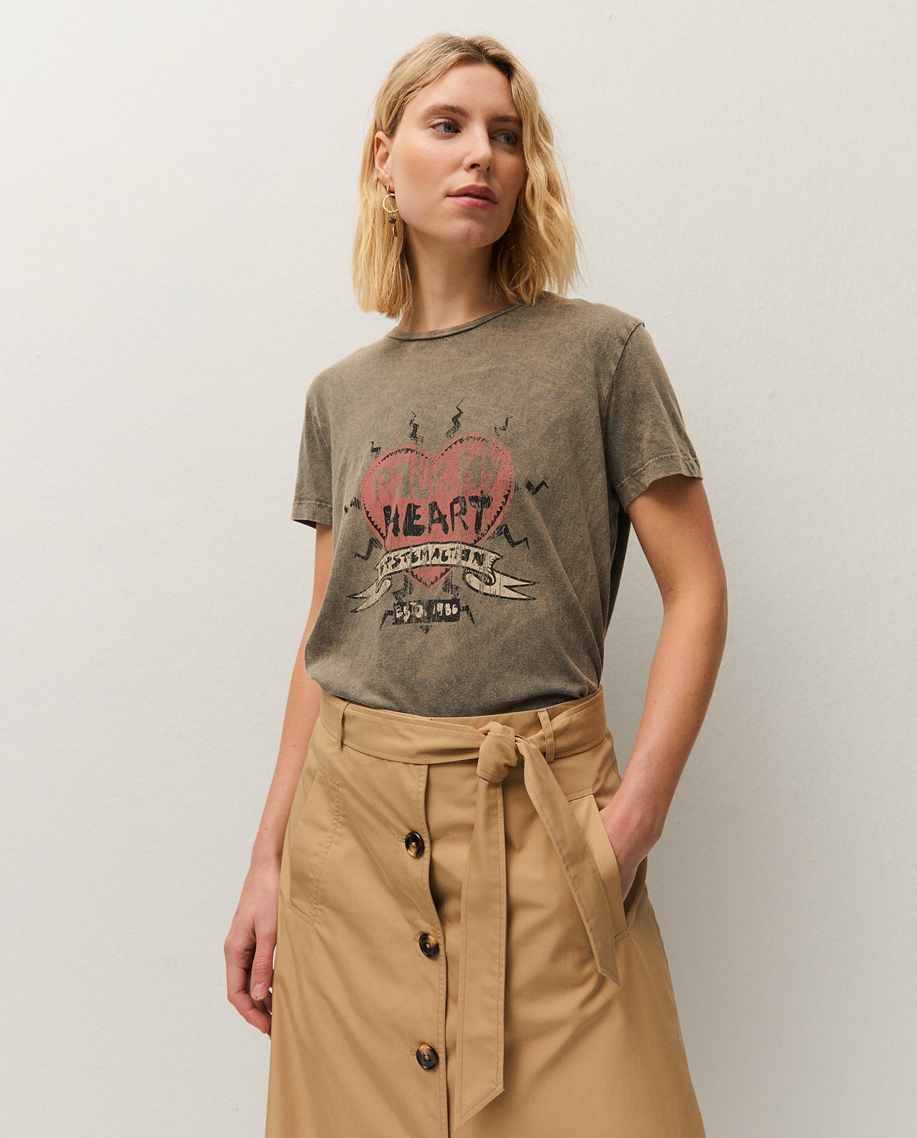 Camiseta print corazón