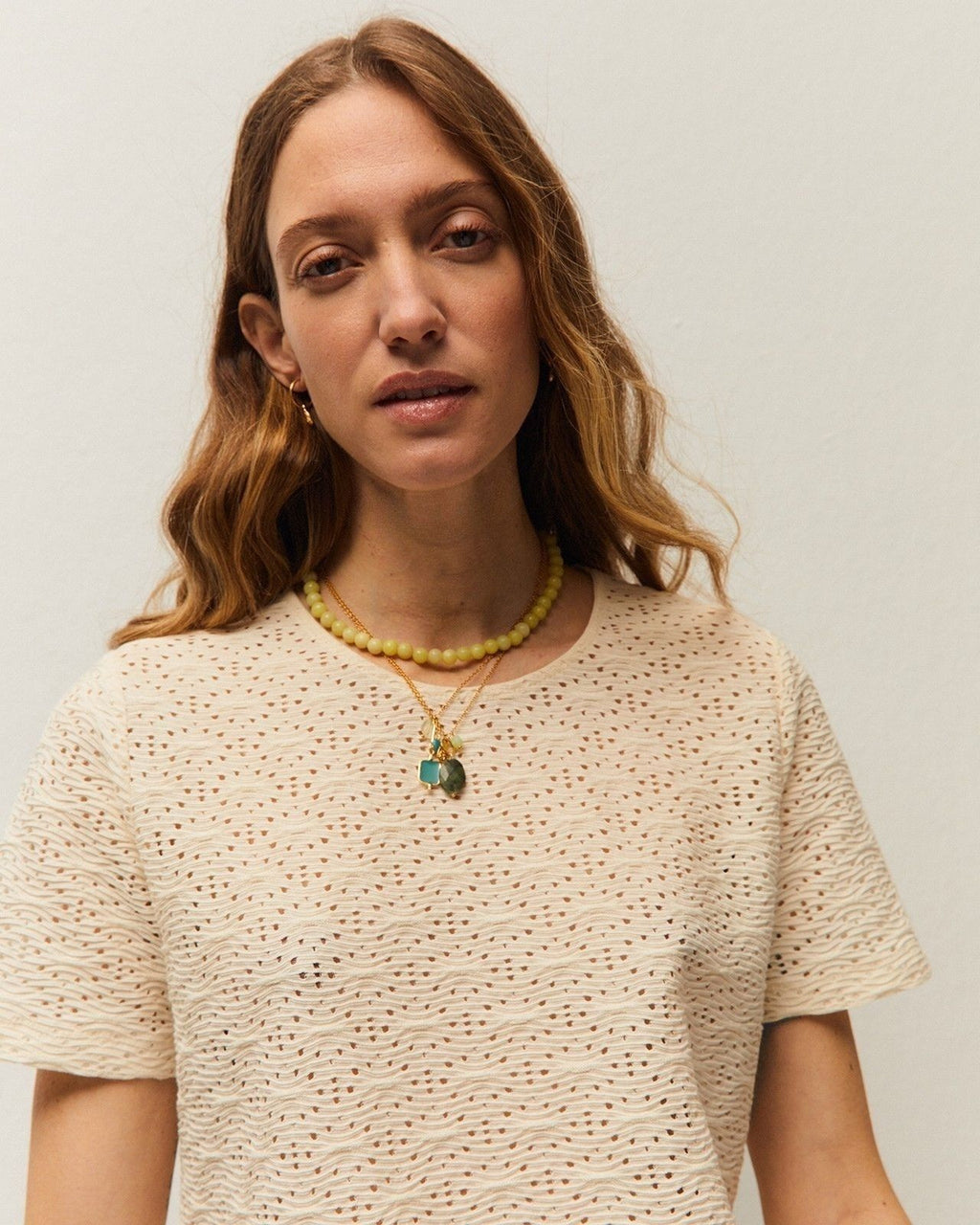 Camiseta calada escote redondo