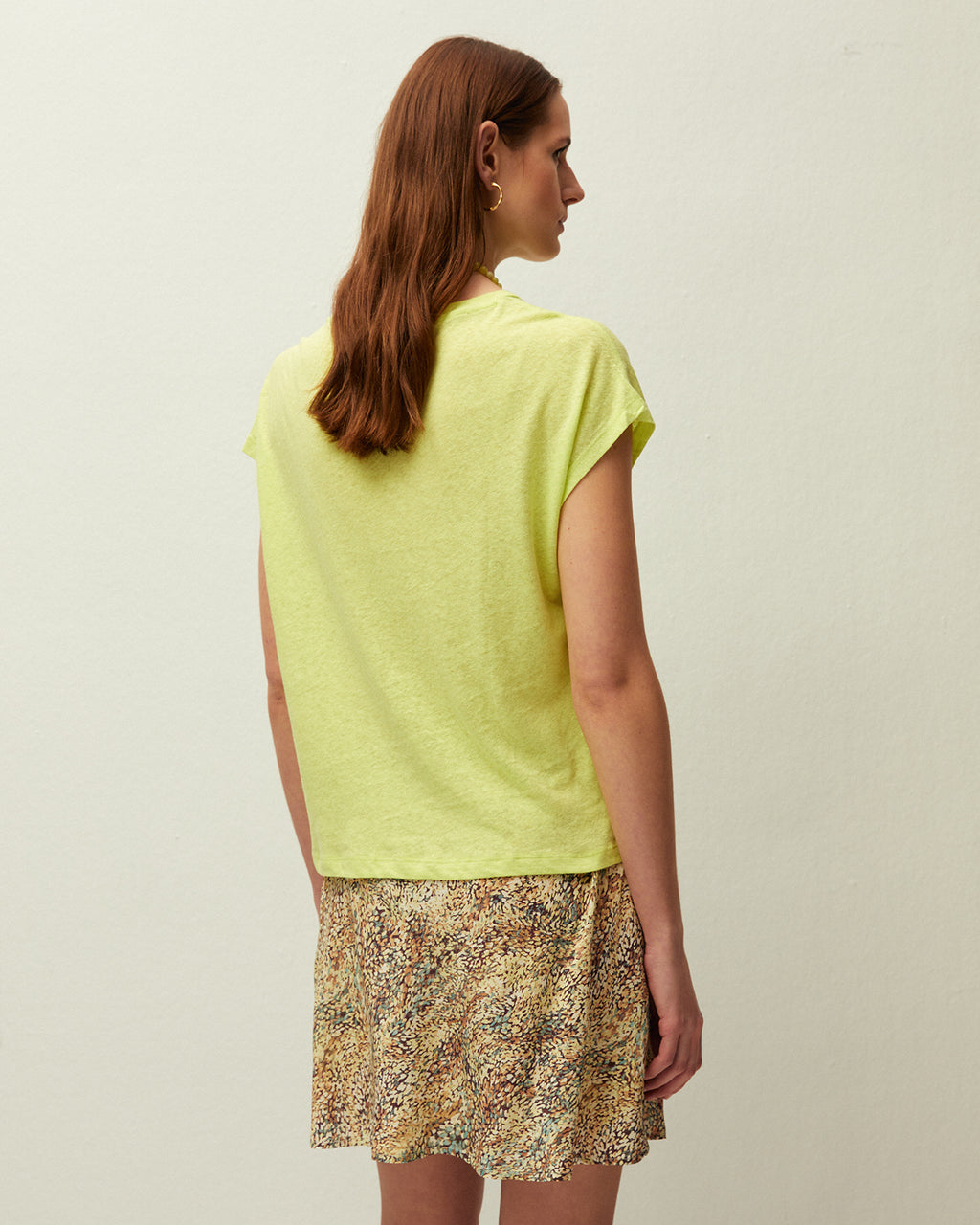 Camiseta lino  manga corta