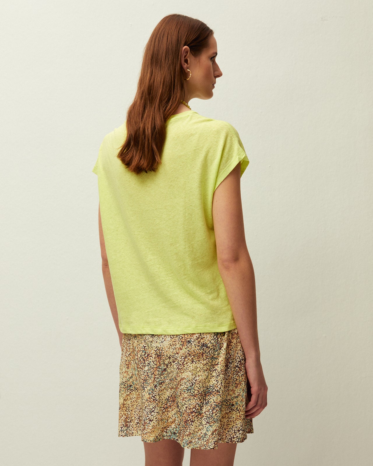 Camiseta lino  manga corta