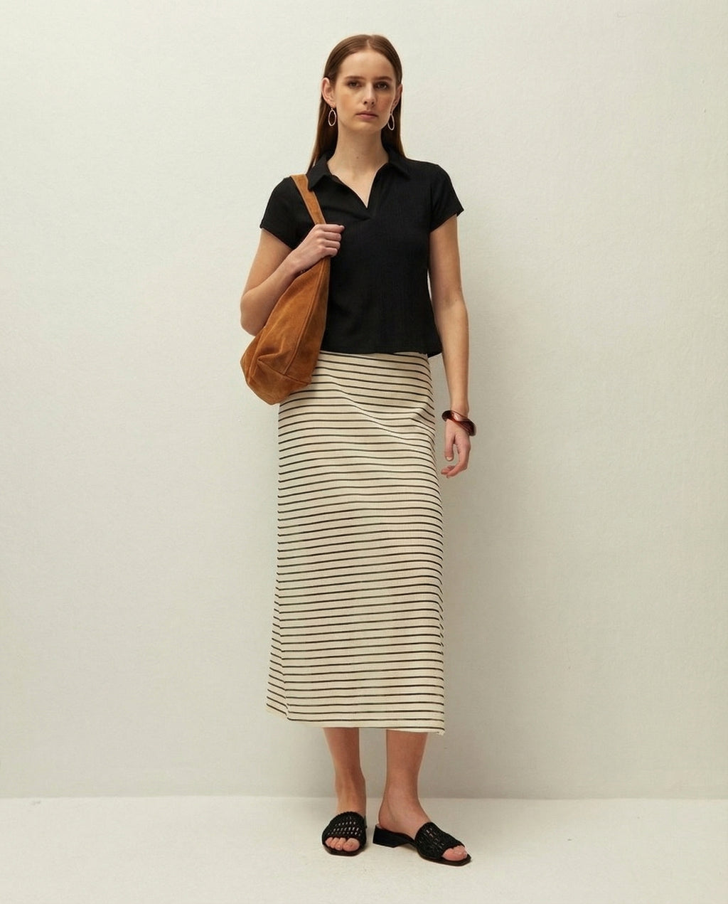 Camiseta de canalé cuello polo