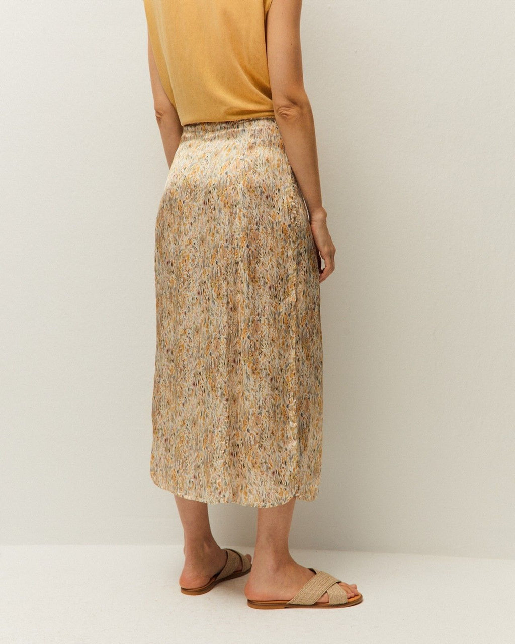 Falda estampada evasé