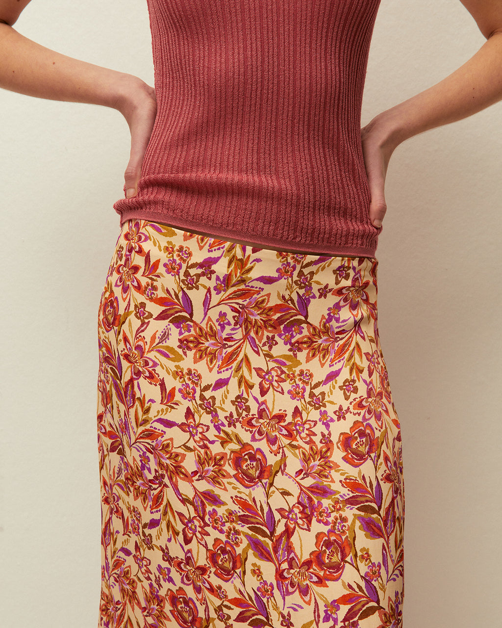 Falda estampado floral