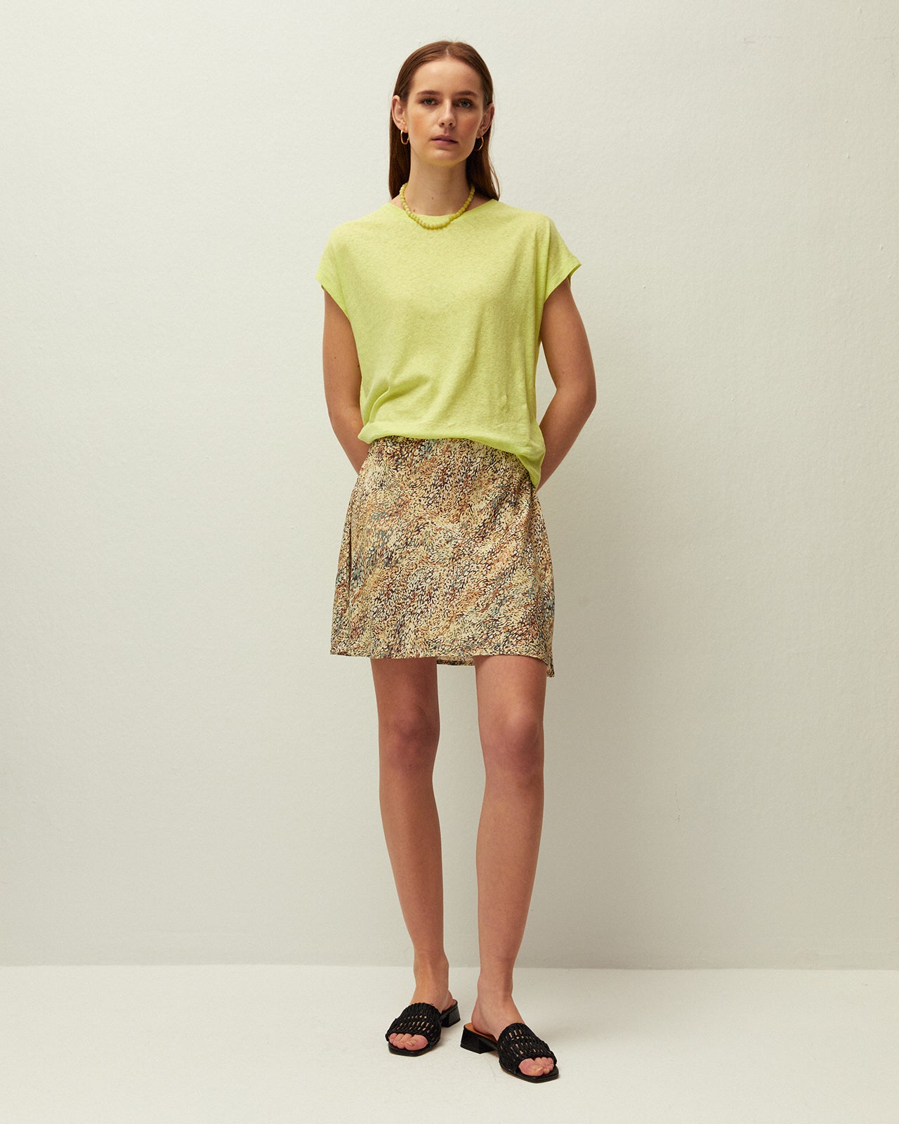 Falda corta estampada