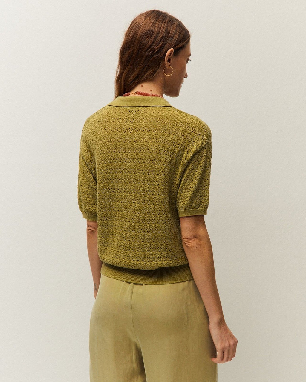 Jersey calado cuello polo