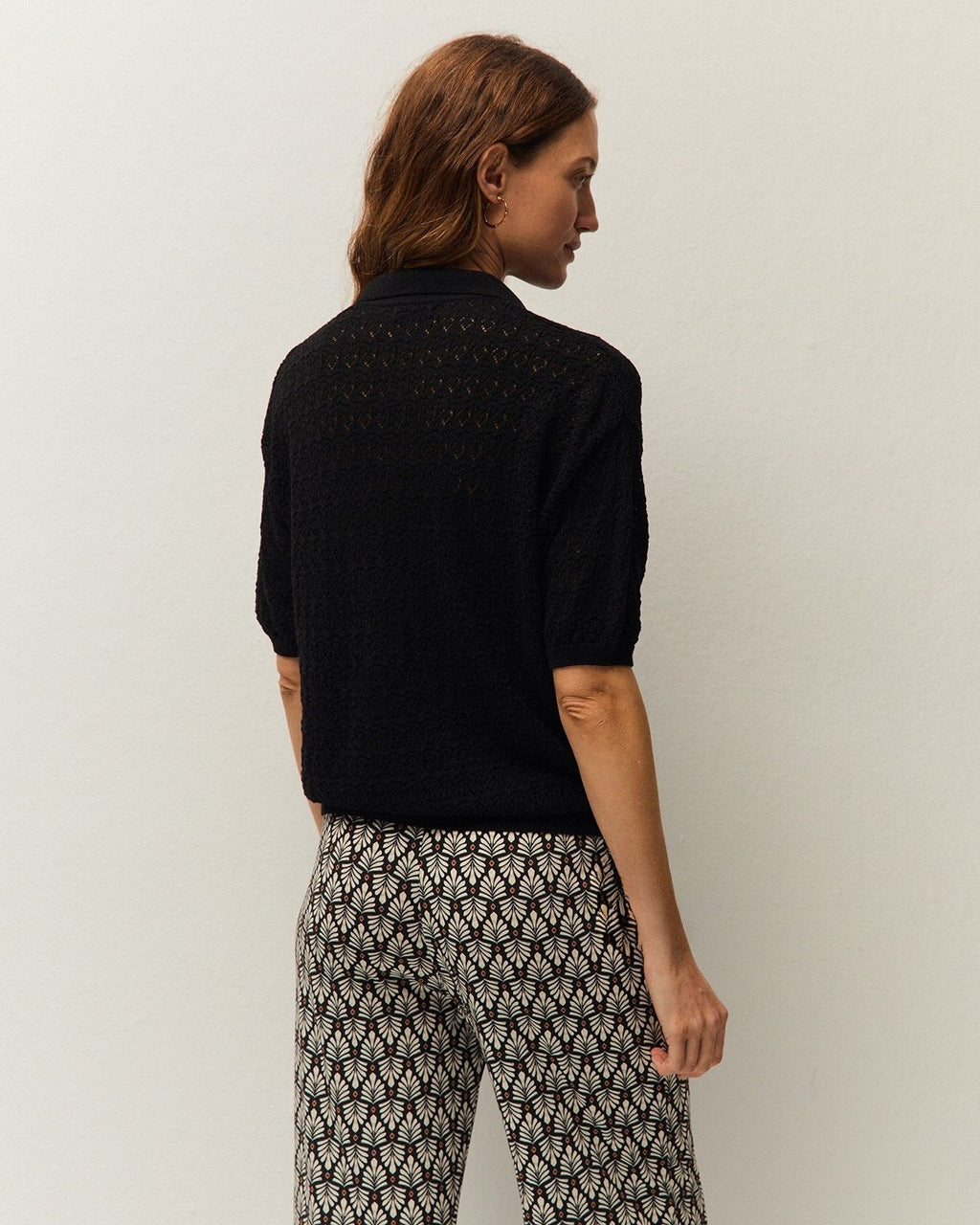 Jersey calado cuello polo