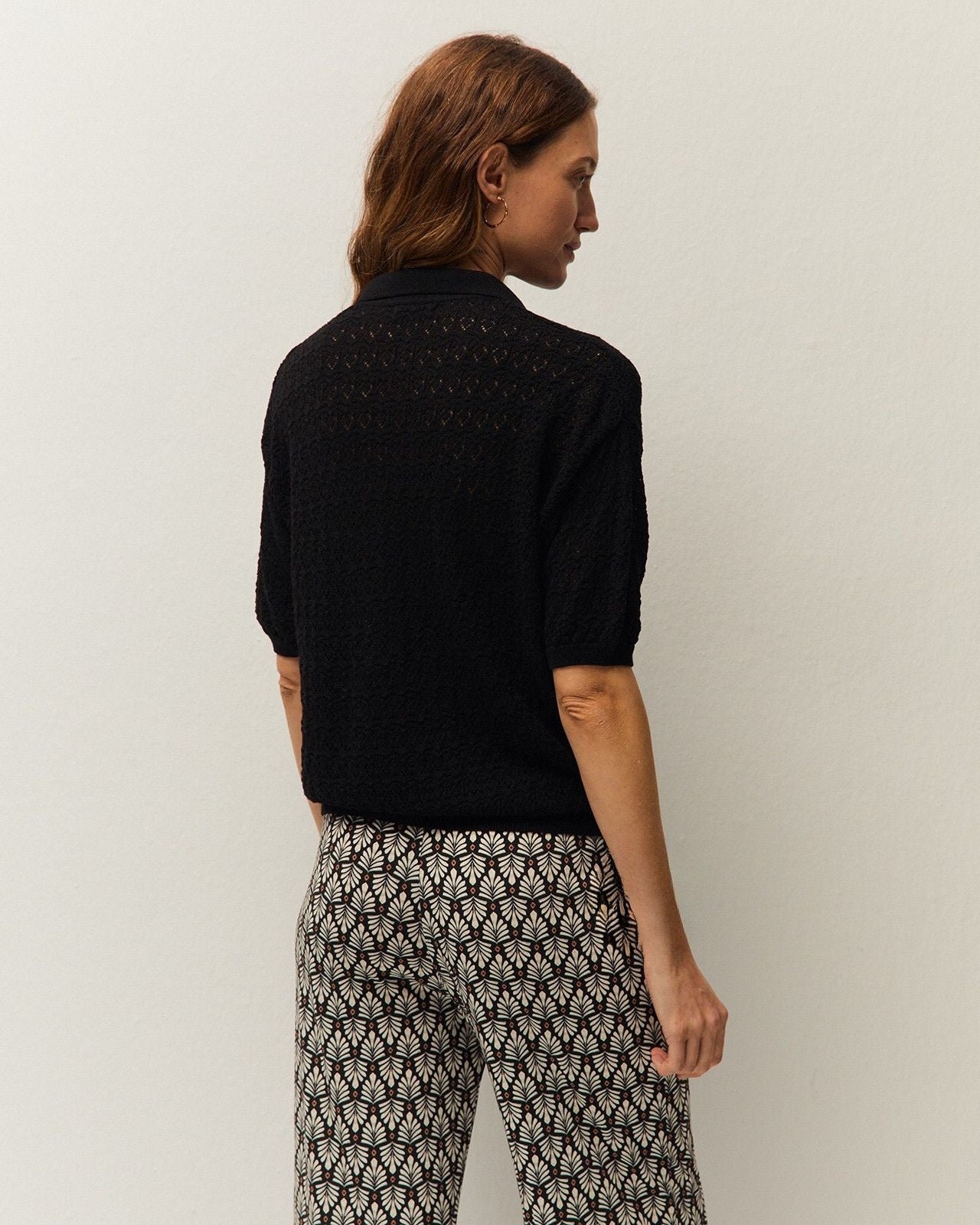 Jersey calado cuello polo