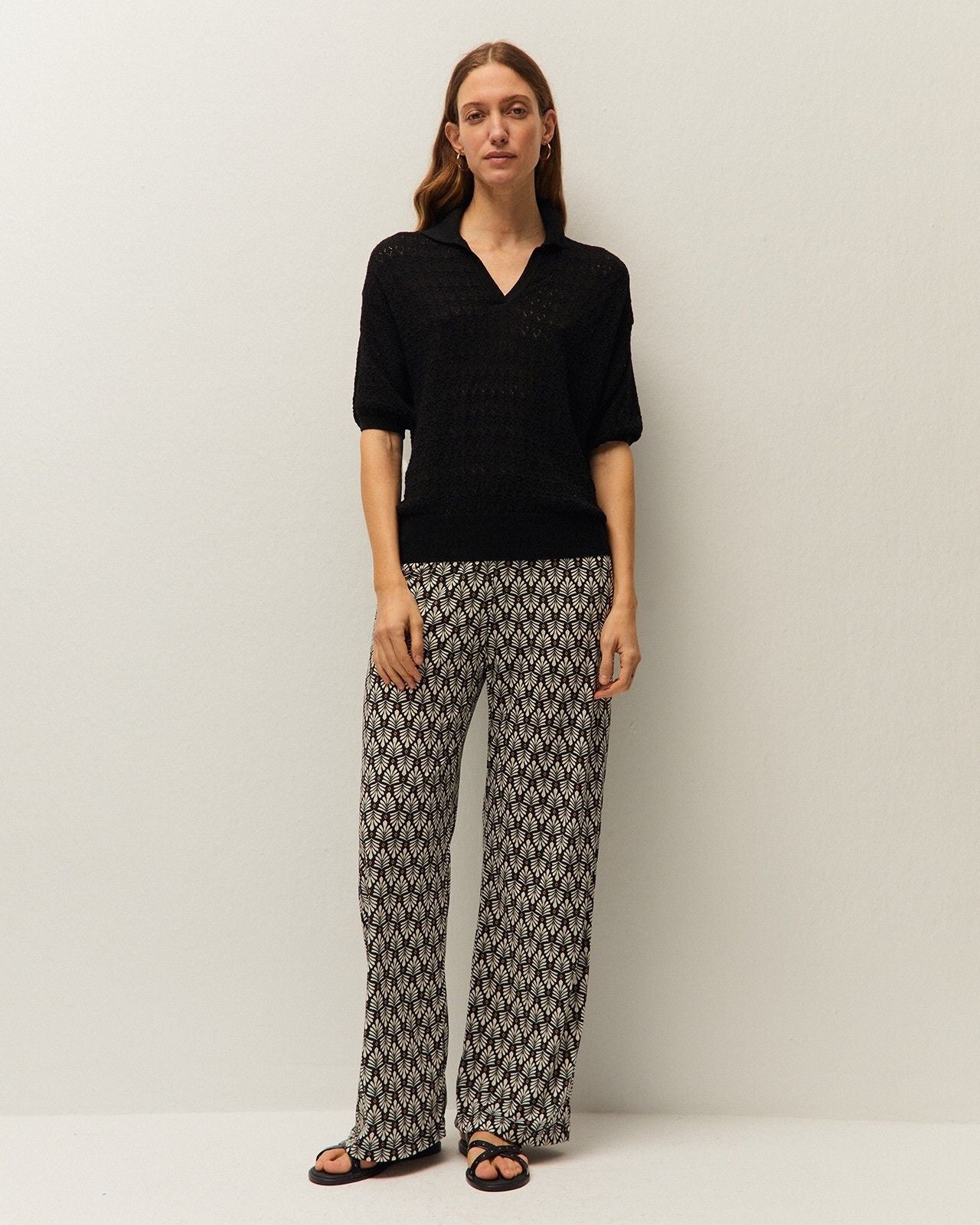 Jersey calado cuello polo