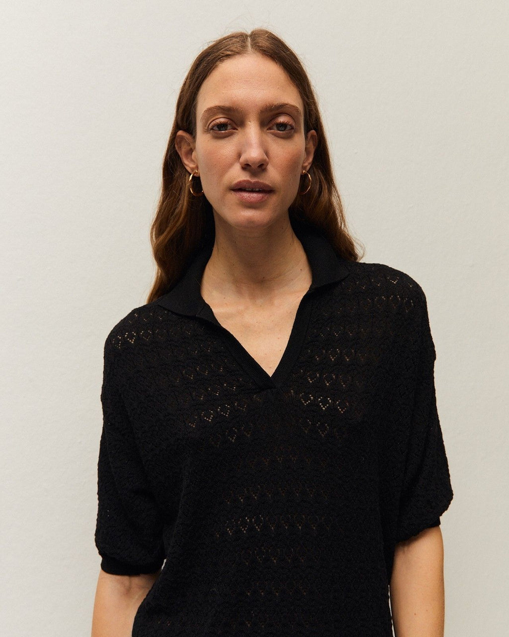 Jersey calado cuello polo