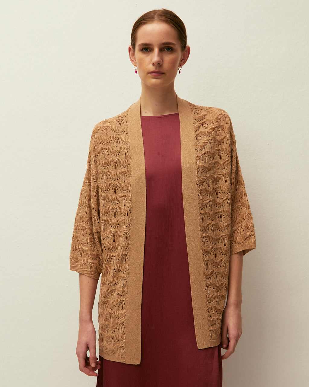 Openwork kimono