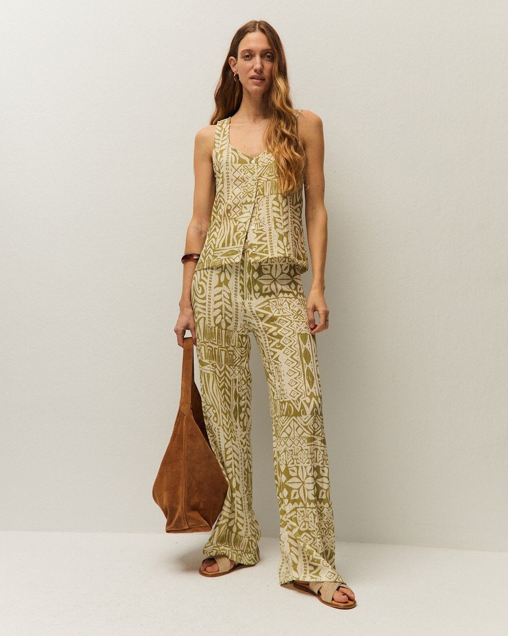 Pantalón estampado geometrico