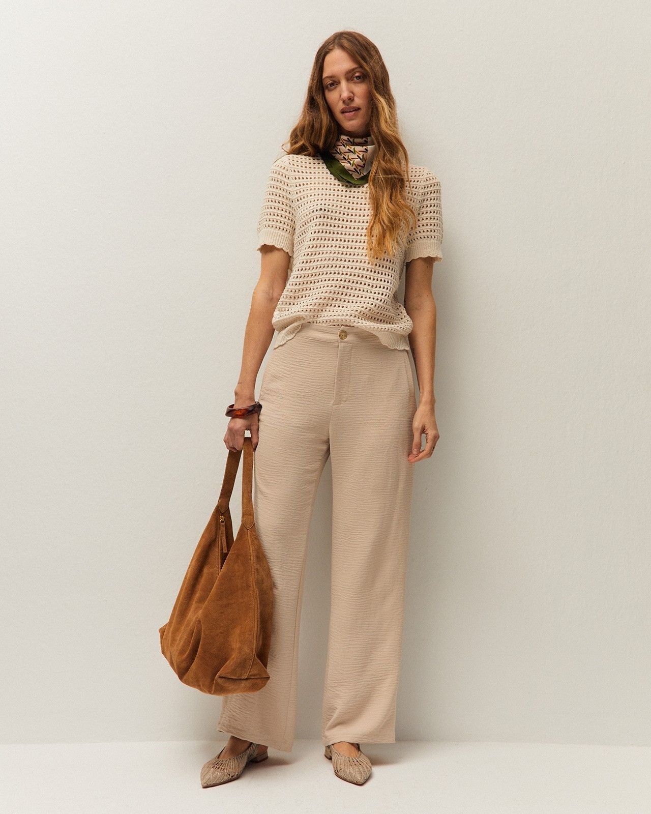 Pantalón recto fluido