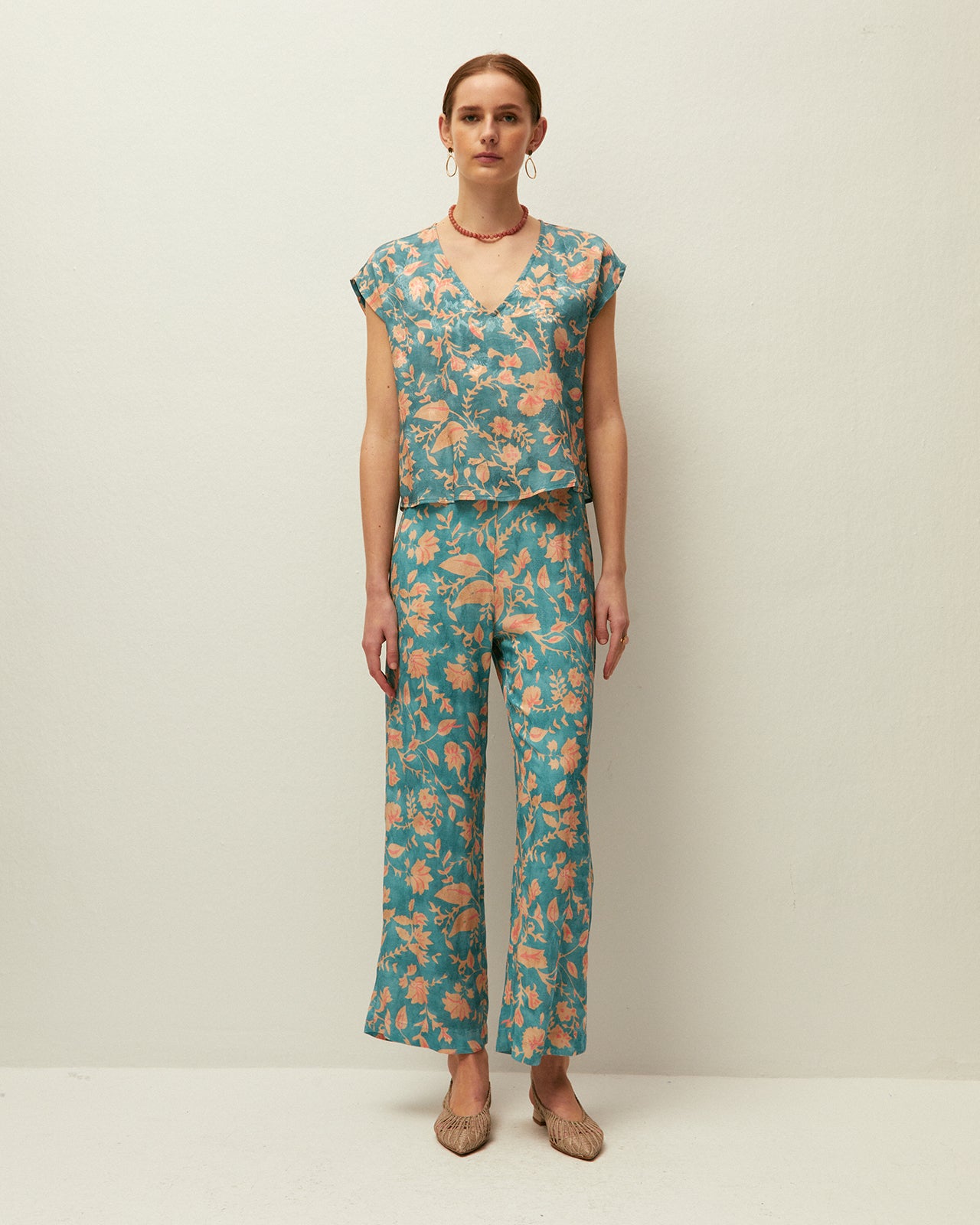 Pantalón estampado floral