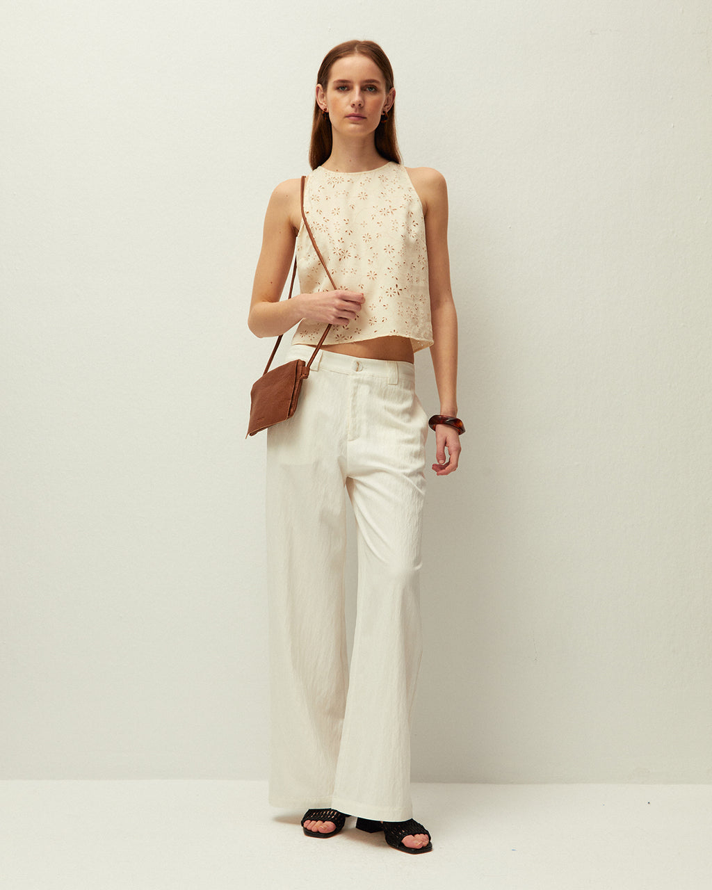 Pantalón ancho blanco