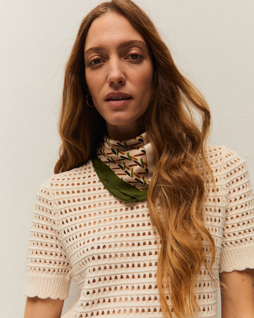 Pañuelo estampado geométrico