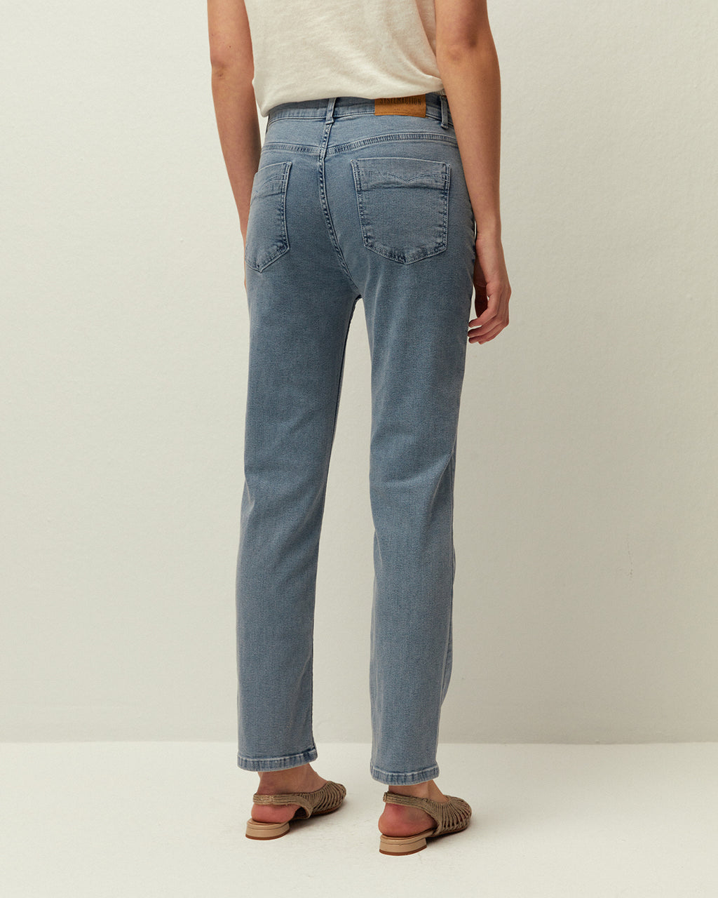 Denim bolsillos tipo vivo