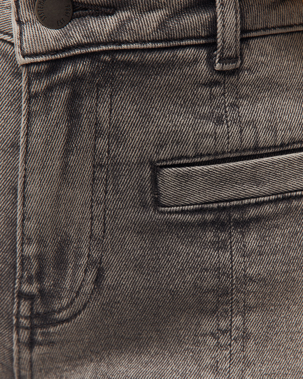 Ribbed denim trousers