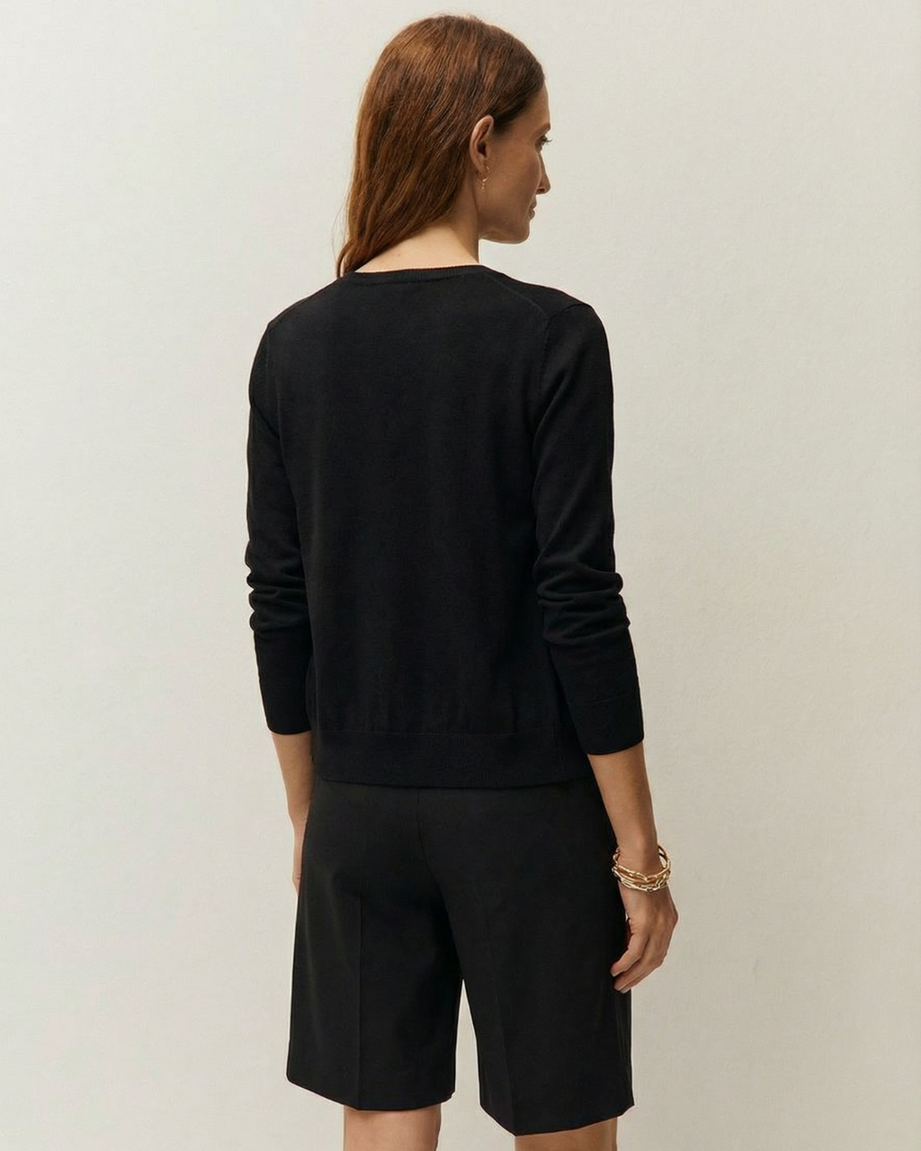 Mandarin collar cardigan