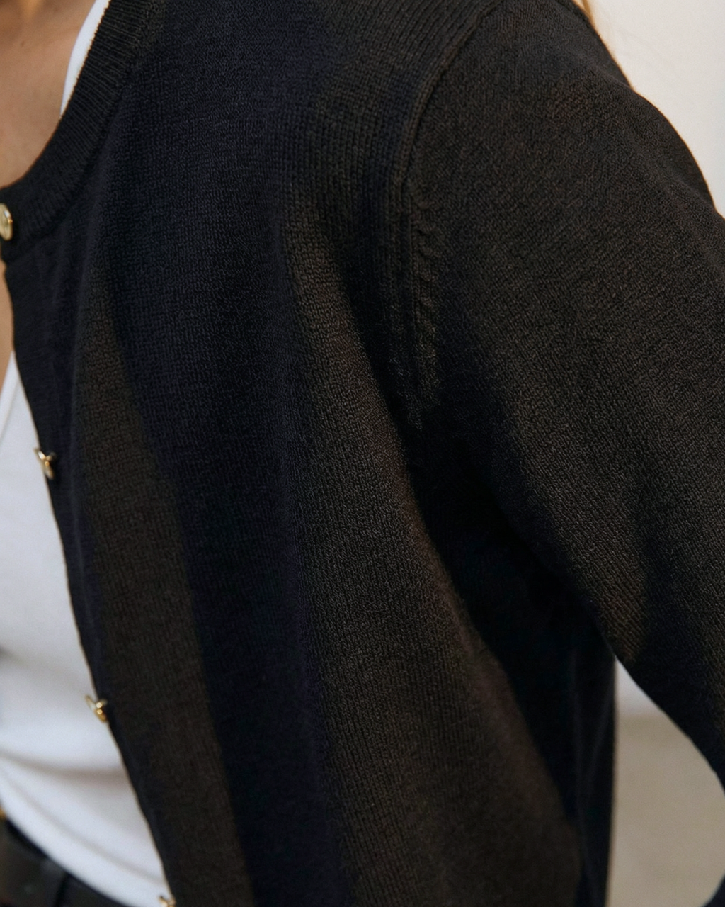 Mandarin collar cardigan