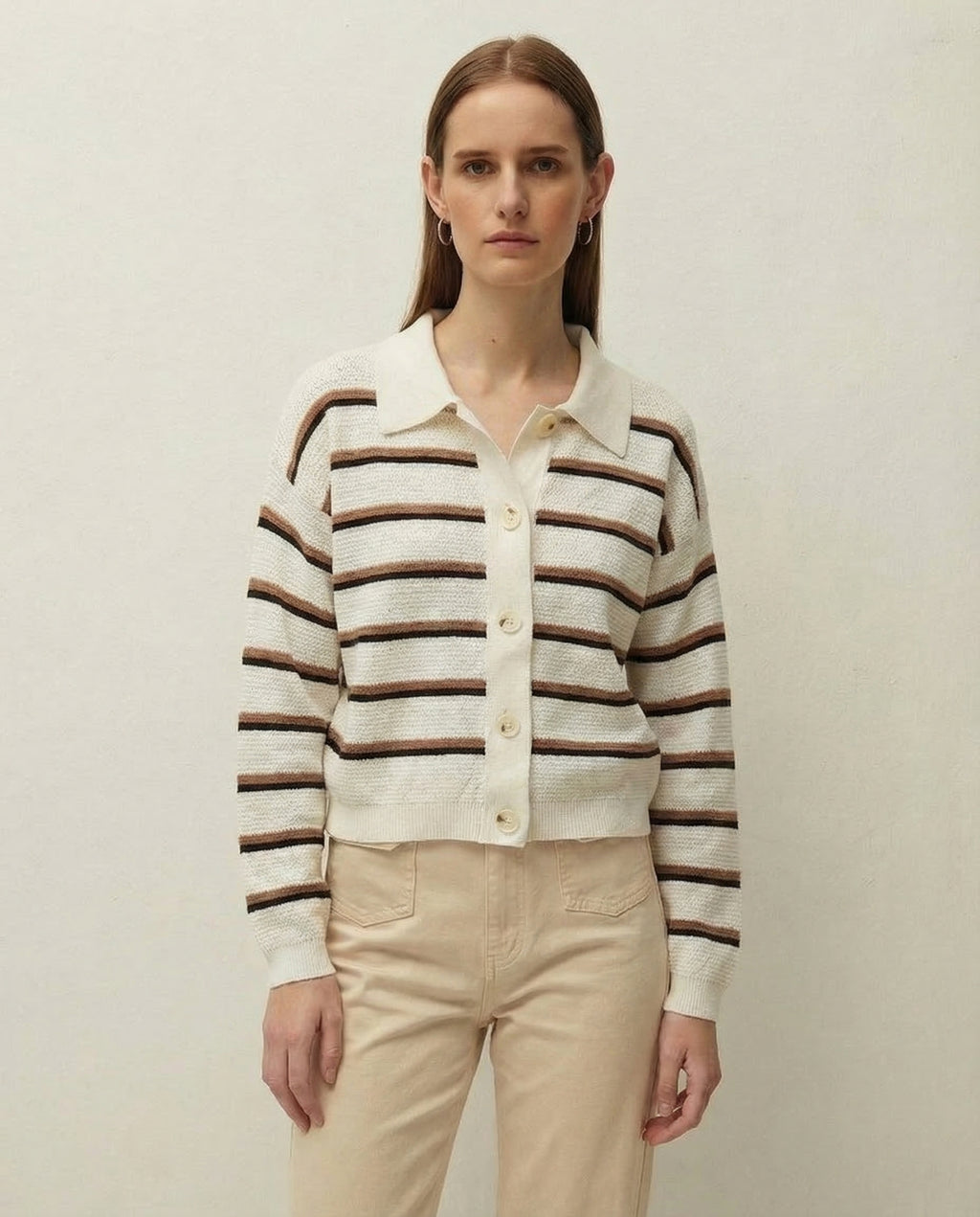 Jersey rayas escote polo