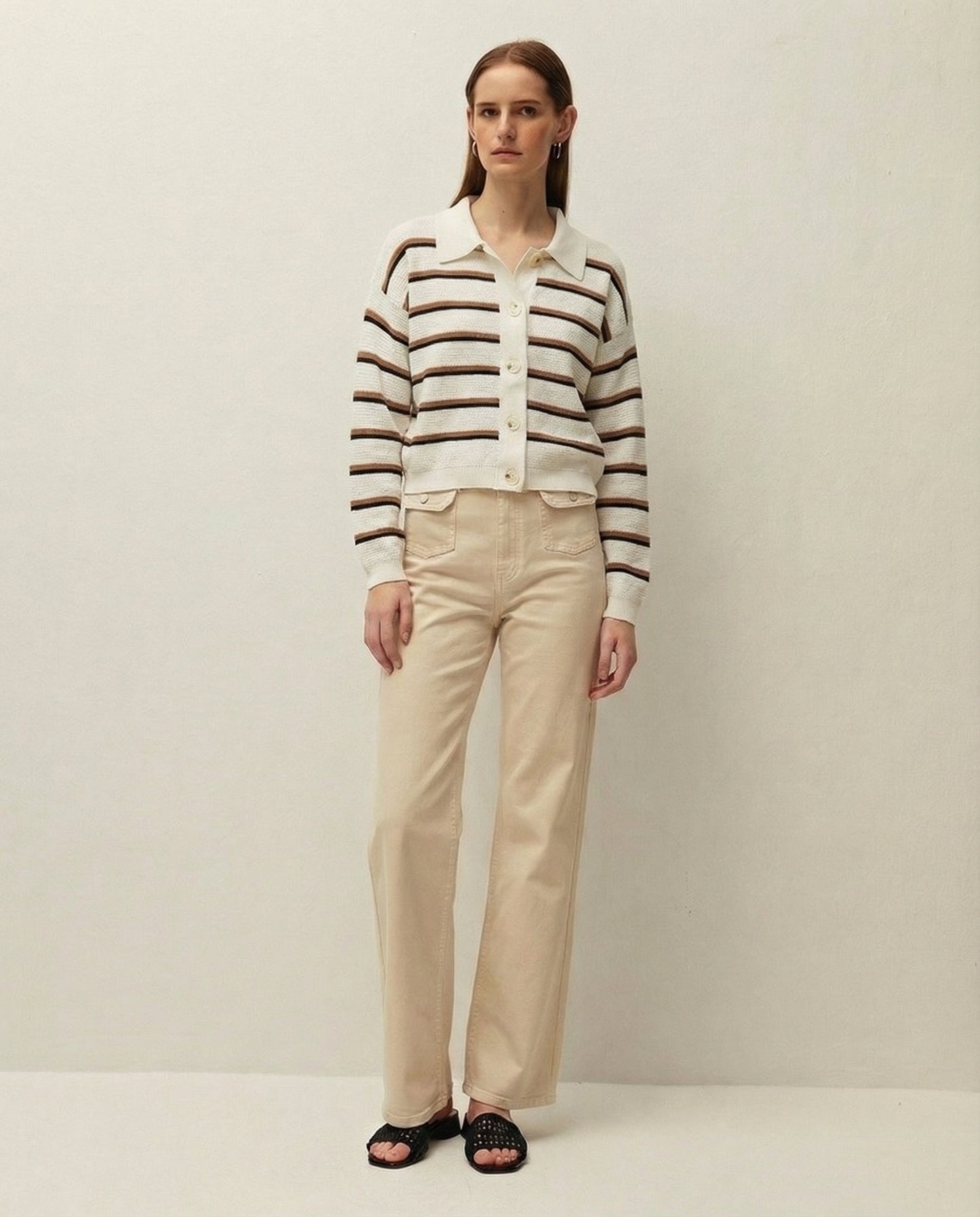 Jersey rayas escote polo