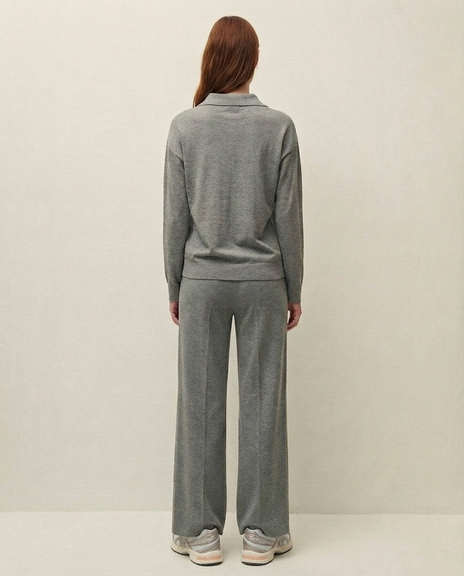 Sudadera cuello y botones