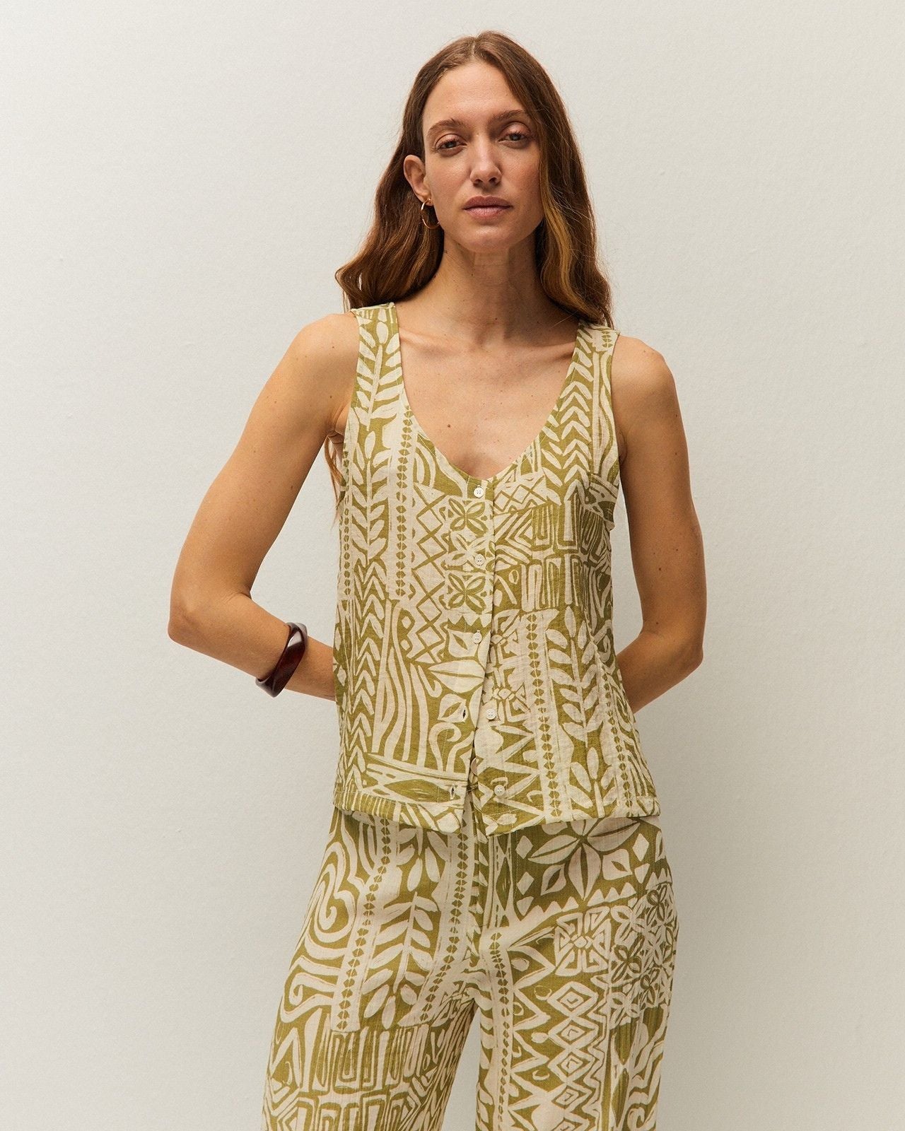 Top estampado etnico