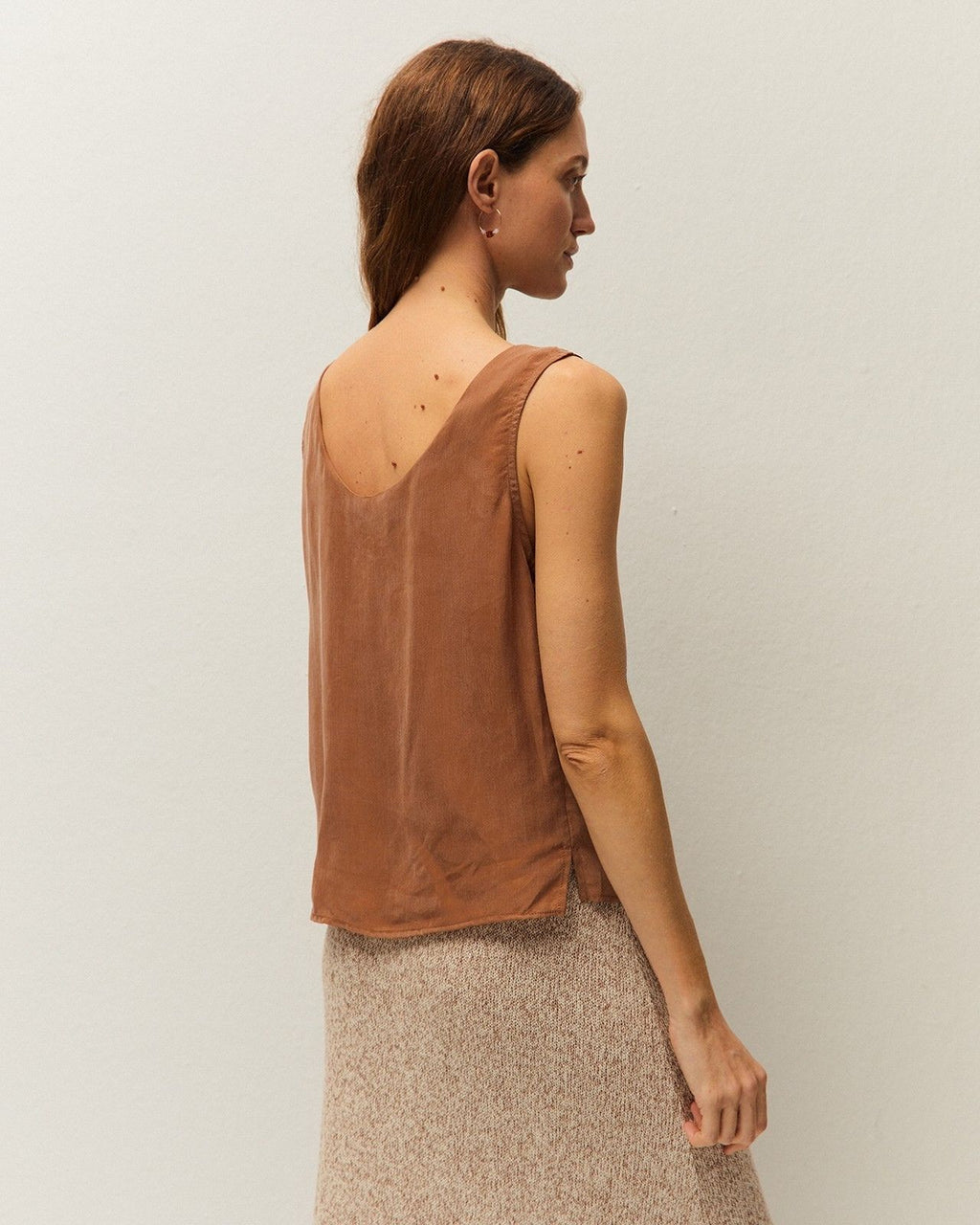 Top cupro sin mangas