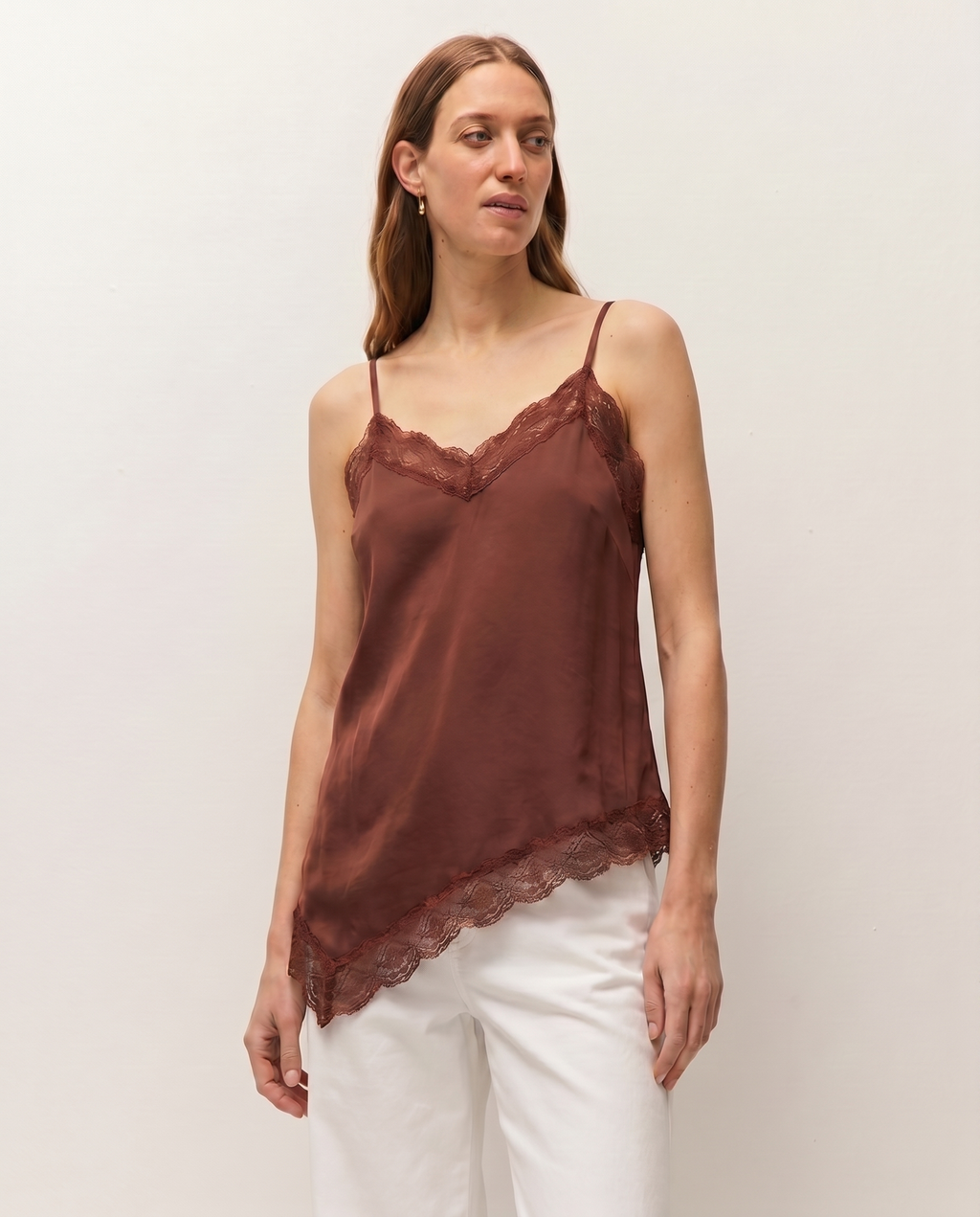 Top asimétrico lace