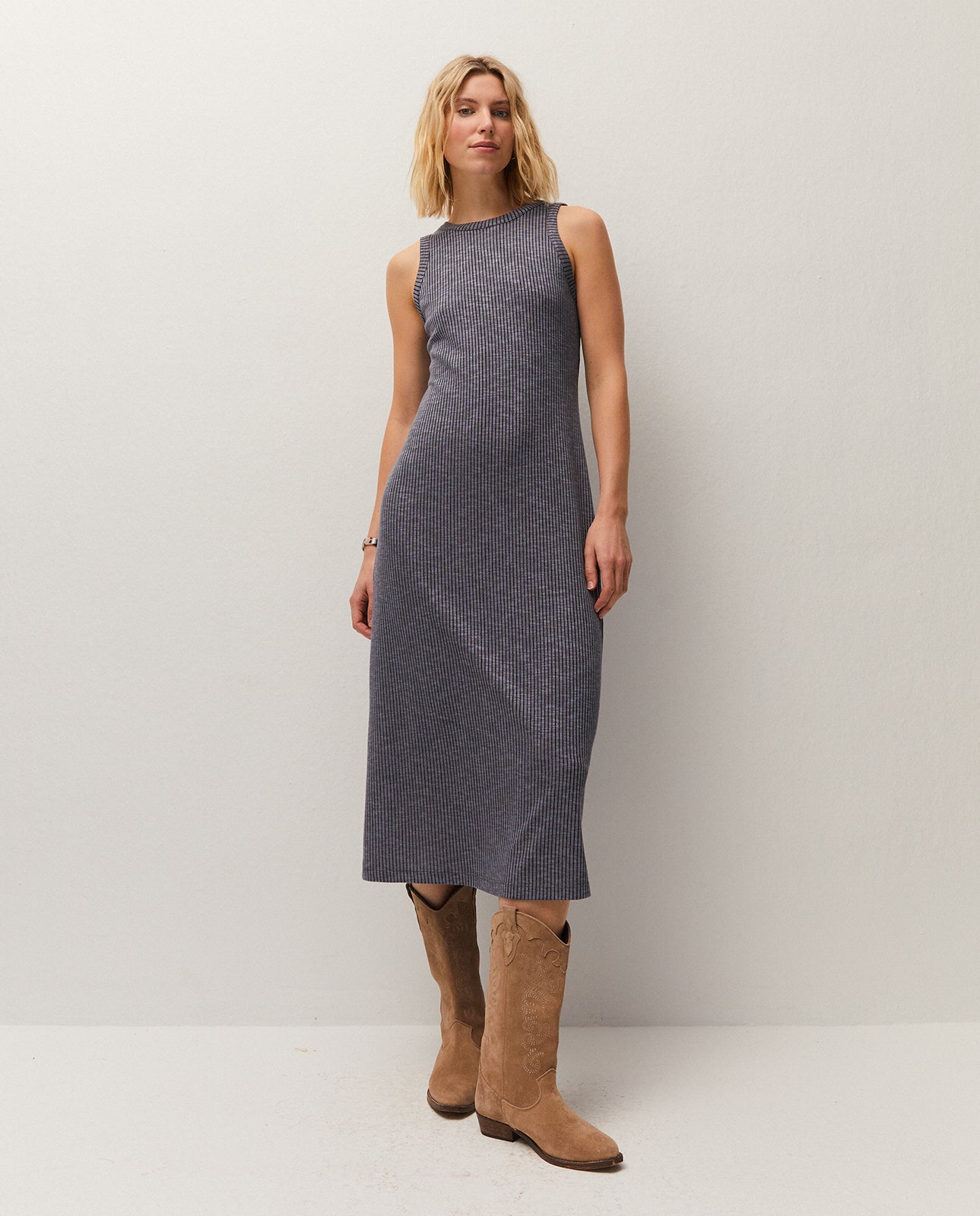 Vestido de canale cuello caja