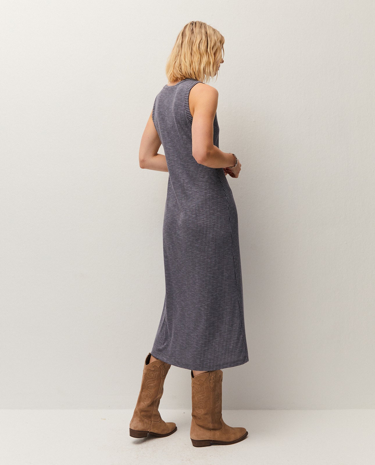 Vestido de canale cuello caja