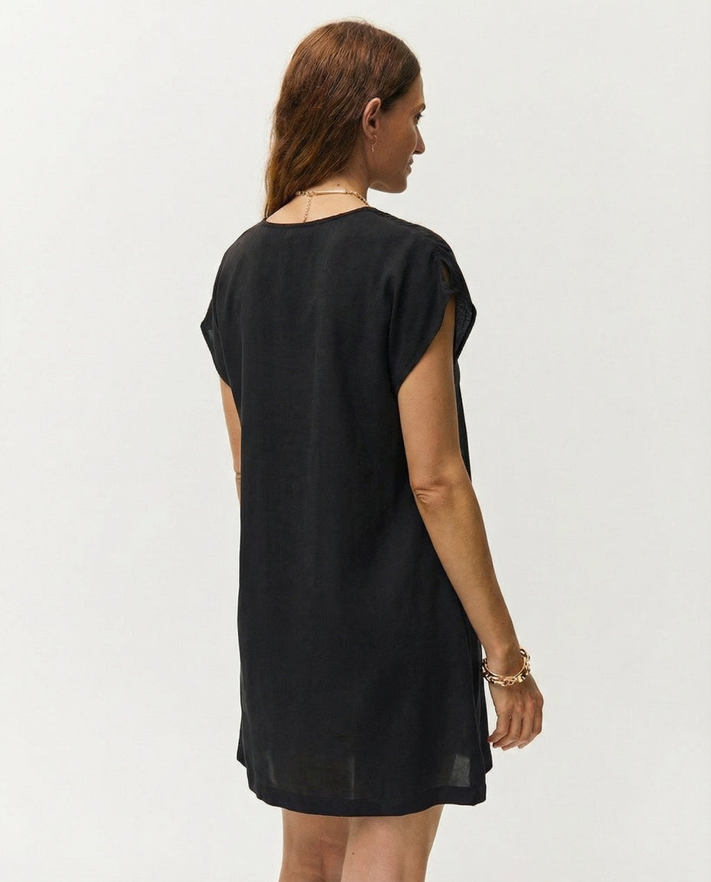Vestido corto cupro