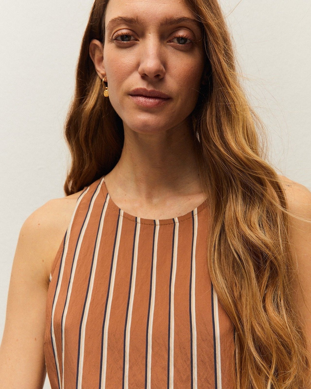 Vestido corto de rayas