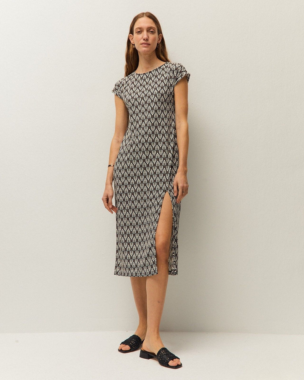 Vestido estampado frunces