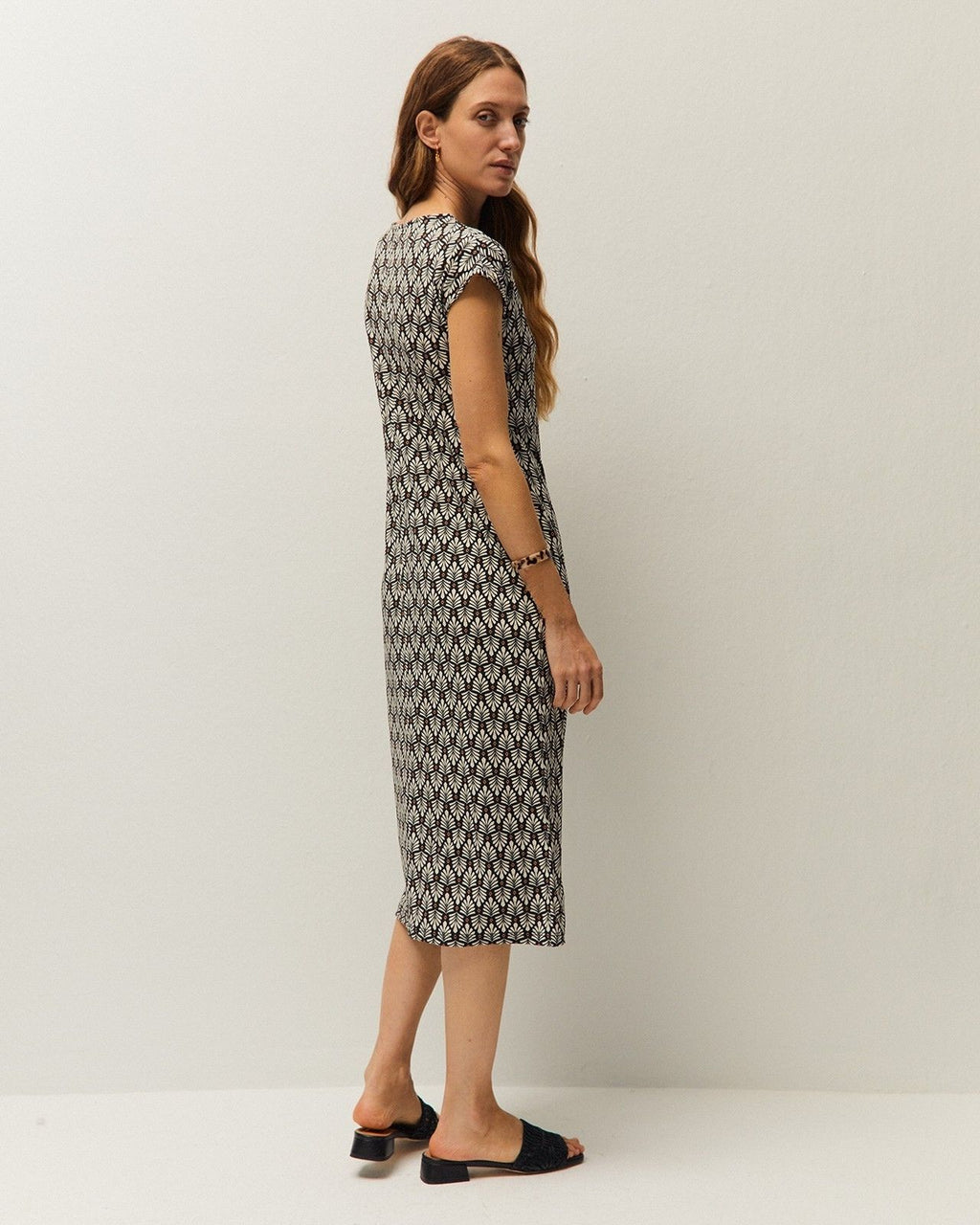 Vestido estampado frunces