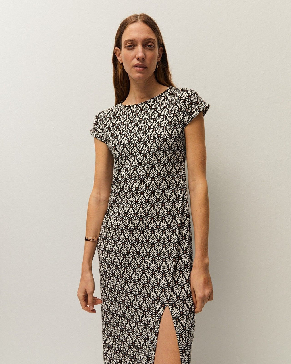 Vestido estampado frunces