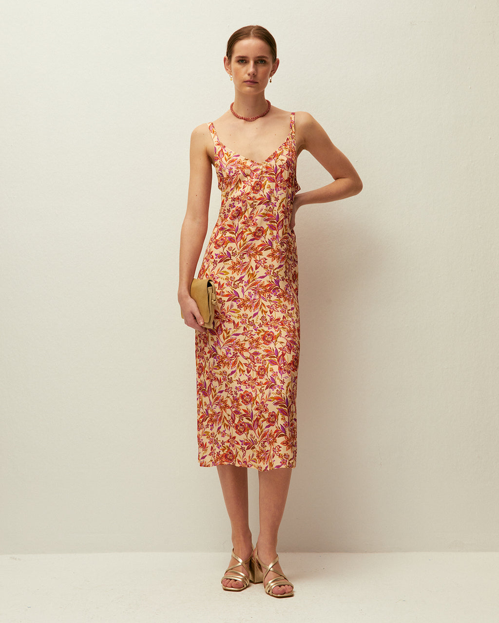 Vestido largo estampado