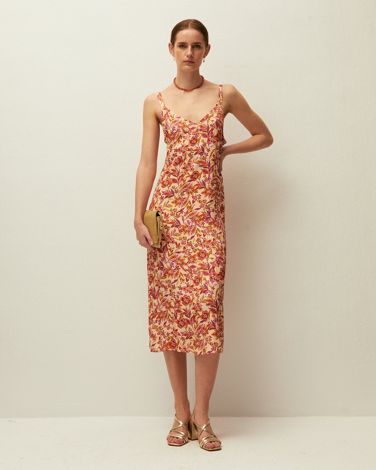 Vestido largo estampado