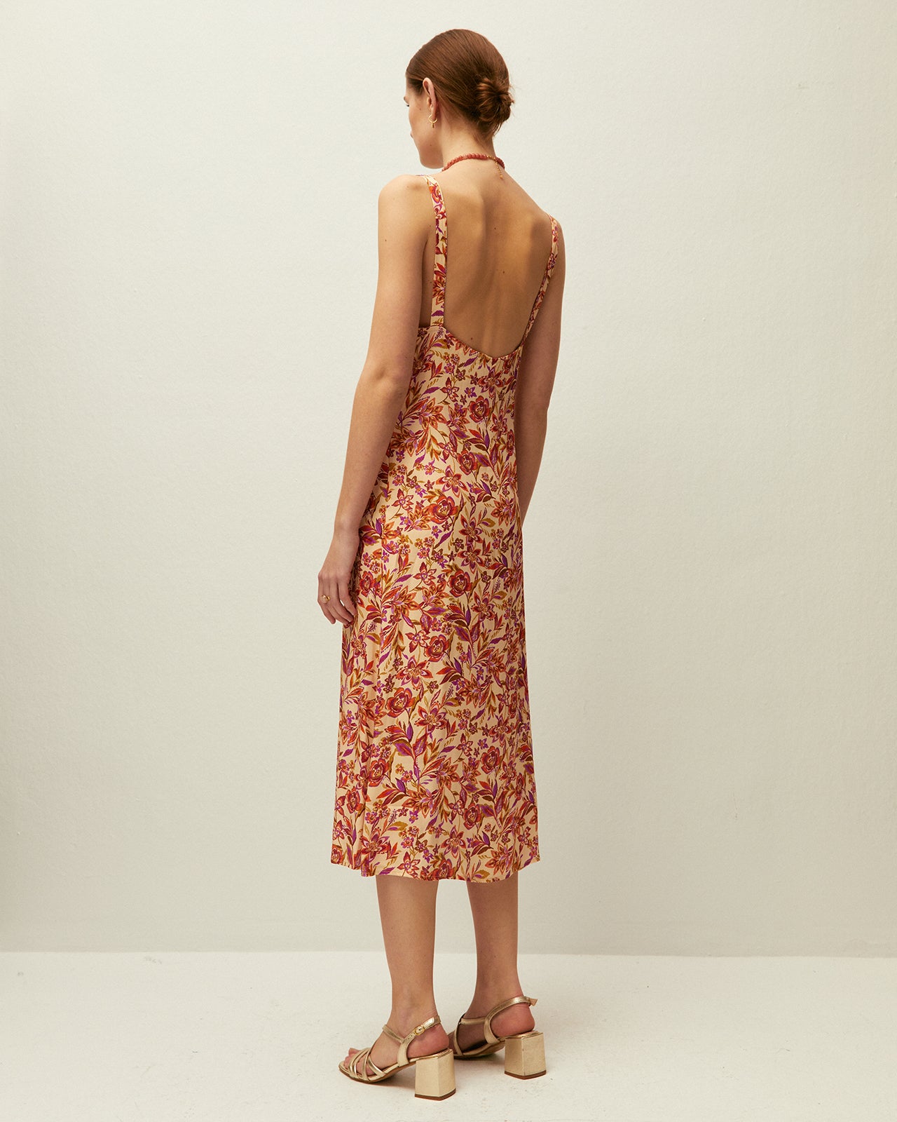 Vestido largo estampado