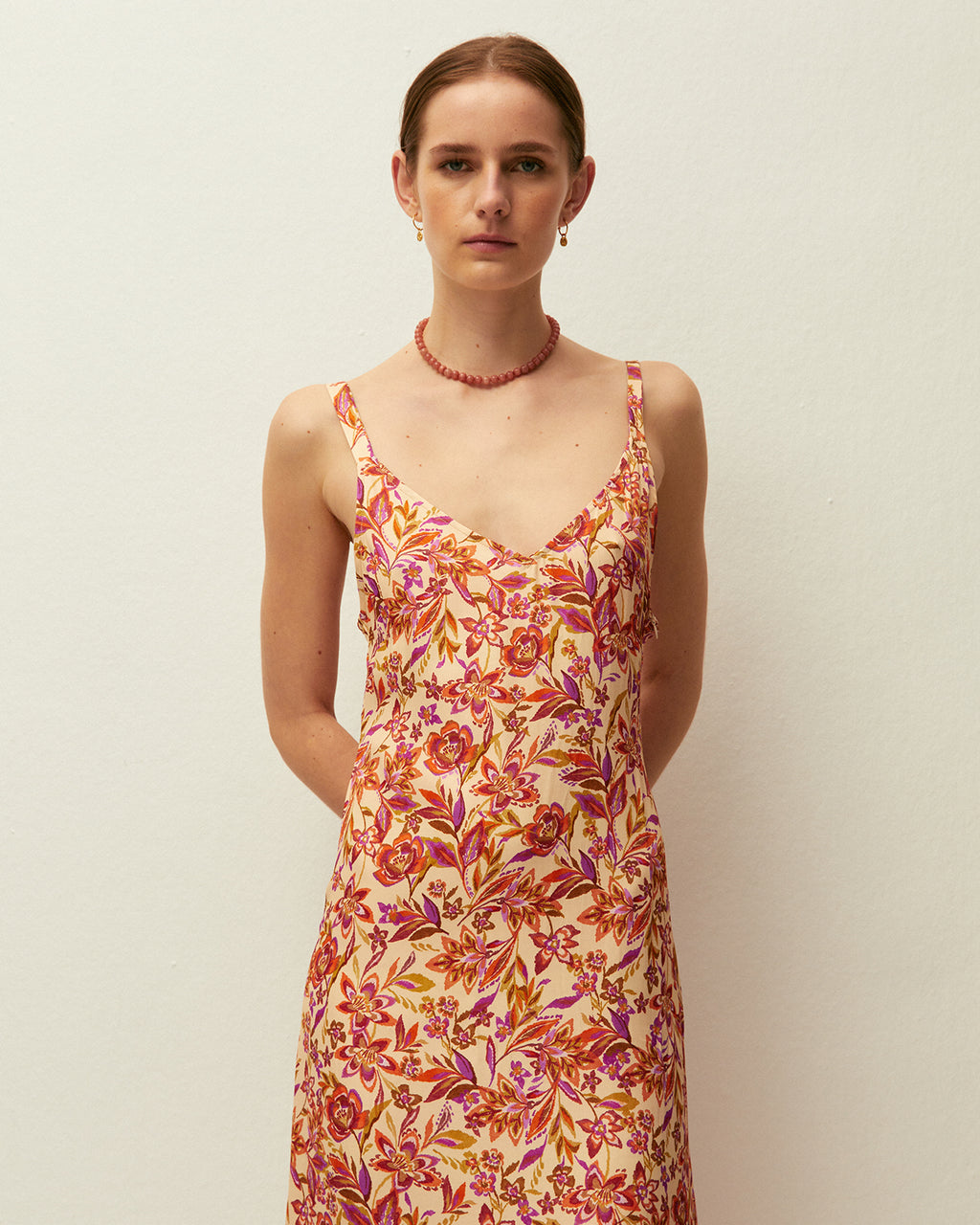 Vestido largo estampado