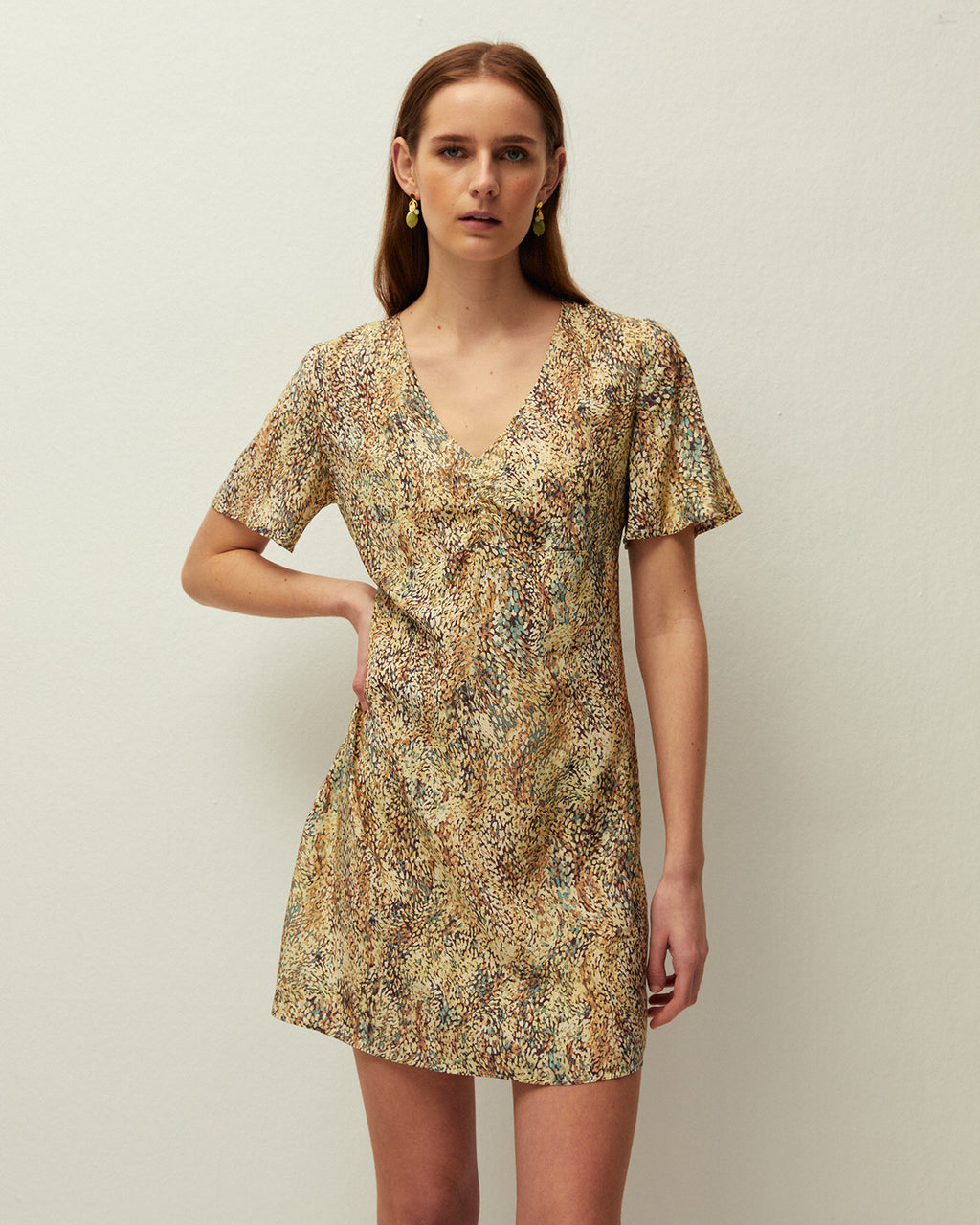 Vestido corto estampado