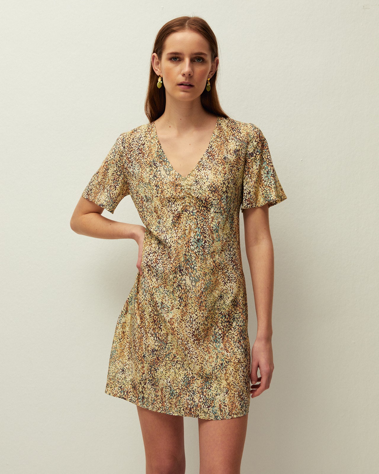 Vestido corto estampado