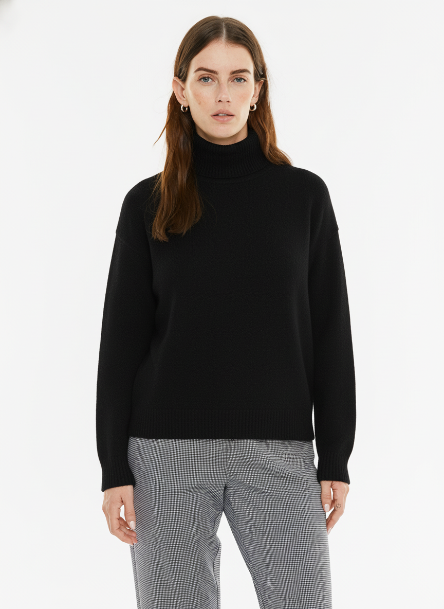 Pull à col montant avec lurex